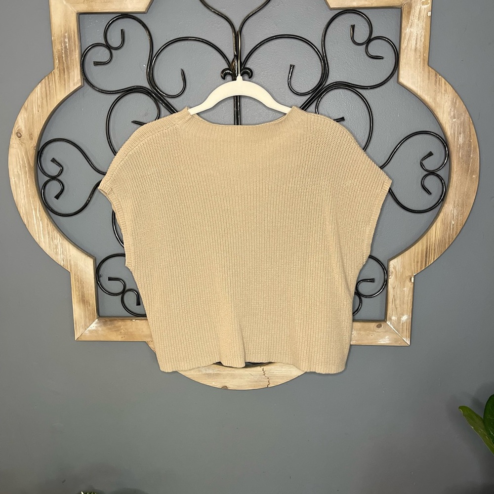 Amazon Tan Ribbed Crop Top - Picture 2 of 3